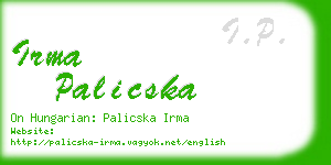 irma palicska business card